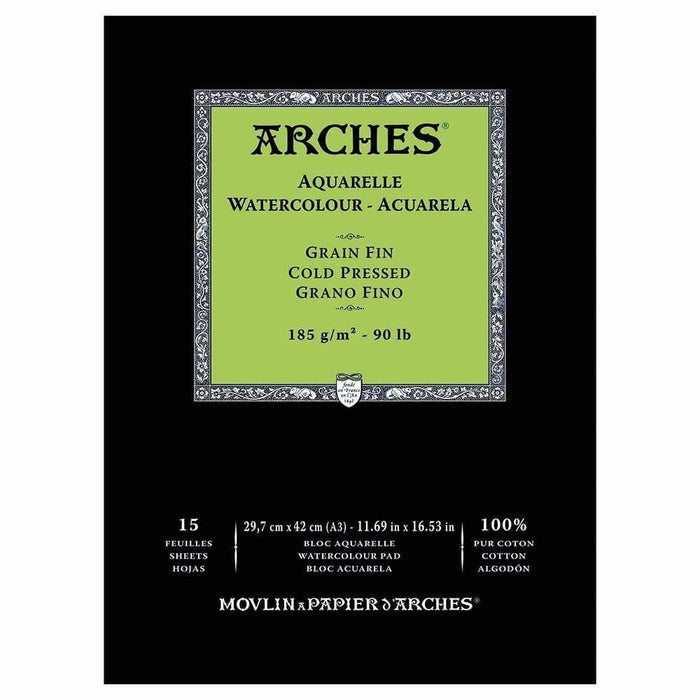 ARCHES PADS ARCHES A3 (297x420mm) 185gsm - Medium (CP) Arches Watercolour Pads