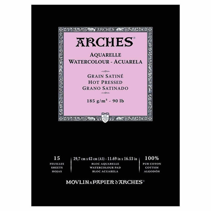ARCHES PADS ARCHES A3 (297x420mm) 185gsm - Smooth (HP) Arches Watercolour Pads