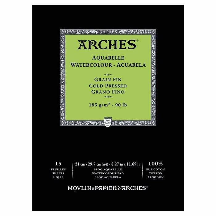 ARCHES PADS ARCHES A4 (210x297mm) 185gsm - Medium (CP) Arches Watercolour Pads