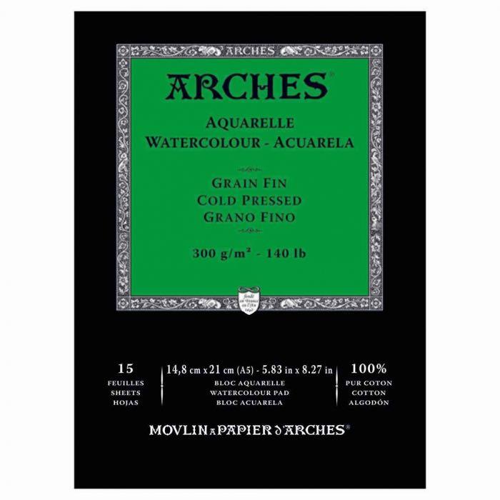 ARCHES PADS ARCHES A5 (148x210mm) 300gsm - Medium (CP) Arches Watercolour Pads