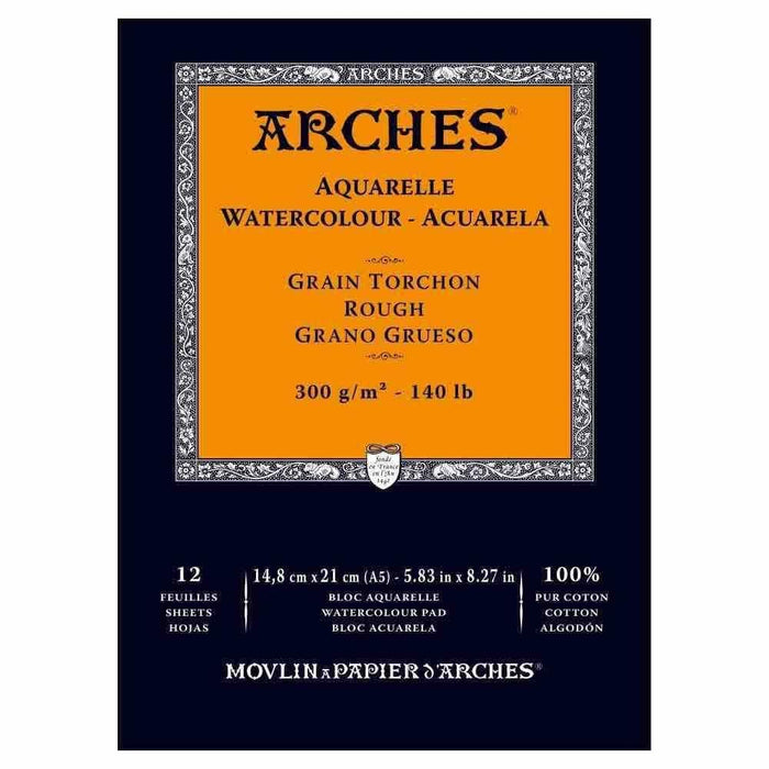 ARCHES PADS ARCHES A5 (148x210mm) 300gsm - Rough (RGH) Arches Watercolour Pads