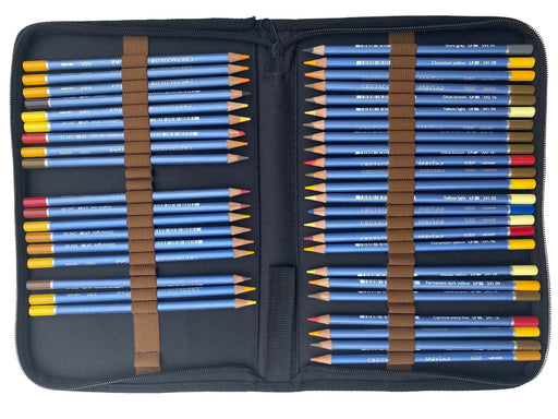 ALESANDRO ACCESSORIES ALESANDRO Artist Pencil & Brush Zipper Case holds 48 pencils