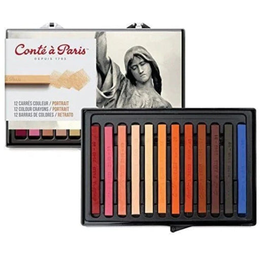 CONTE CONTE Conte Crayon Assorted Portrait Colour Set 12