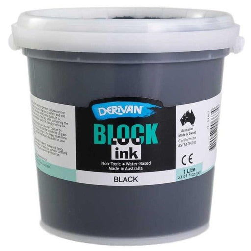 DERIVAN BLOCK INK DERIVAN Derivan Block Ink 1 Litre Black