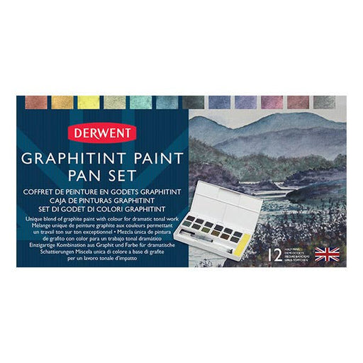 DERWENT WATERCOLOURS DERWENT Derwent Watercolour 12 Graphite Paint Pan Set