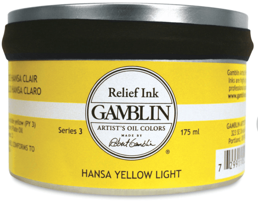 GAMBLIN RELIEF INKS GAMBLIN Hansa Yellow Light Gamblin Relief Inks