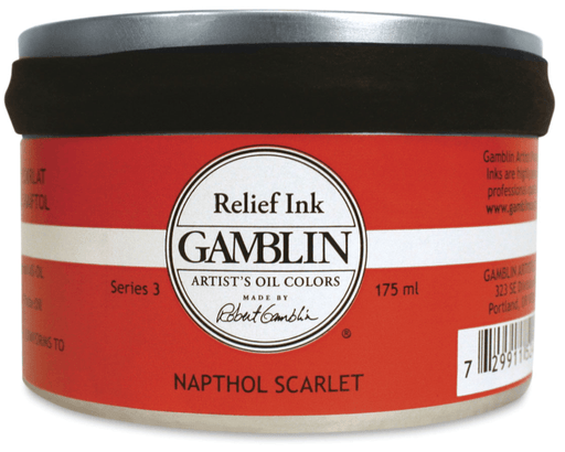 GAMBLIN RELIEF INKS GAMBLIN Napthol Scarlet Gamblin Relief Inks