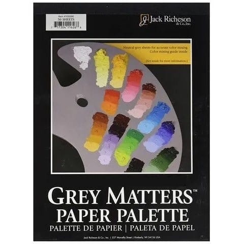 JACK RICHESON JACK RICHESON 9’’ (220mm) x 12’’ (305mm) Jack Richeson Grey Matters Paper Palette