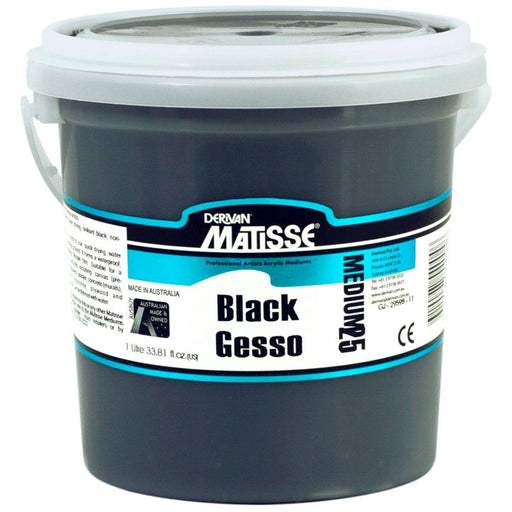 MATISSE GROUNDS MATISSE 1 Litre Matisse MM25 Black Gesso