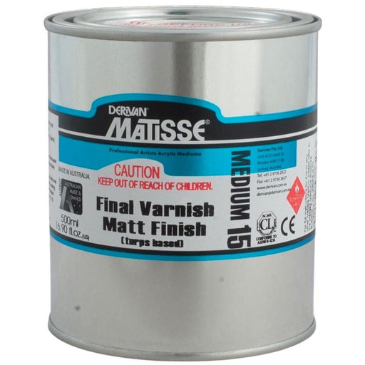 MATISSE VARNISH MATISSE 500ml MM15 Matt Varnish - Turps Based