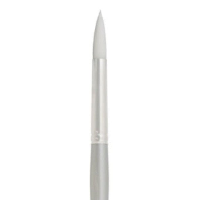 SILVER BRUSH SILVER BRUSH No.8 ( 10mm x 35mm ) Silver Brush 1500 Silverwhite Round Synthetic Long Handle
