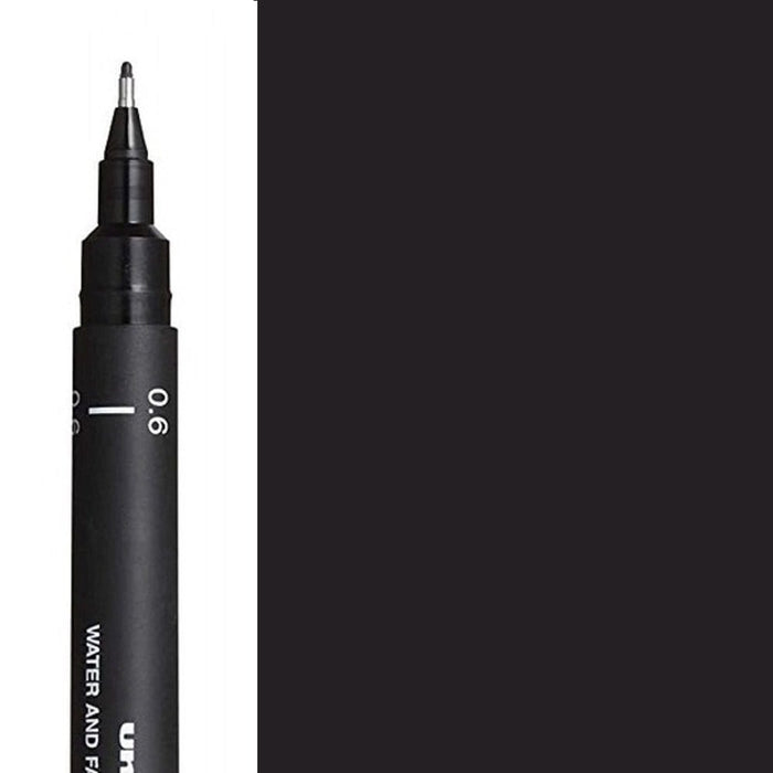 MITSUBISHI UNI PIN MITSUBISHI BLACK Size 0.6 Uni Pin 200 Fineliner Pens