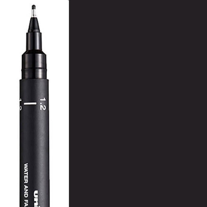 MITSUBISHI UNI PIN MITSUBISHI BLACK Size 1.2 Uni Pin 200 Fineliner Pens