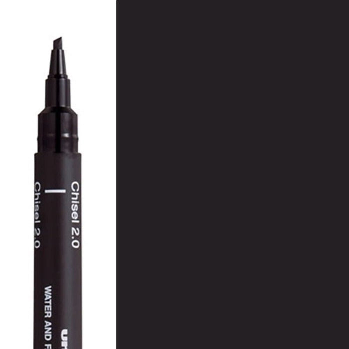 MITSUBISHI UNI PIN MITSUBISHI BLACK Size Chisel 2.0 Uni Pin 200 Fineliner Pens