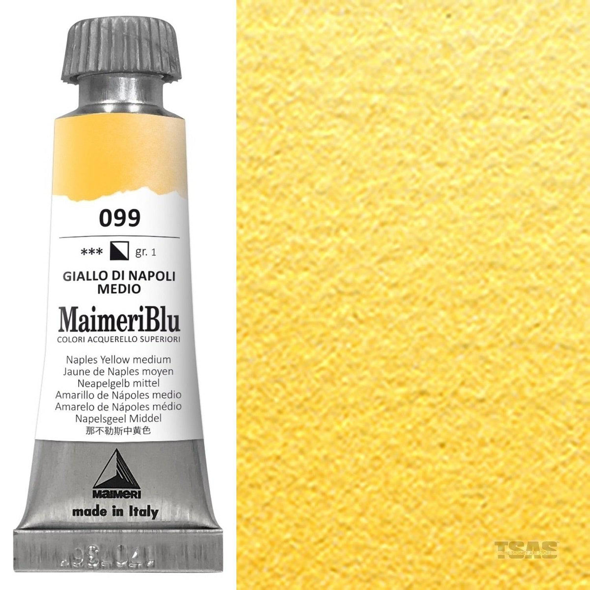 Maimeri Blu Napoli Giallo Medium, Colore Acrilico 12 Ml, Qualità Superfine Per Studenti E Artisti - 2