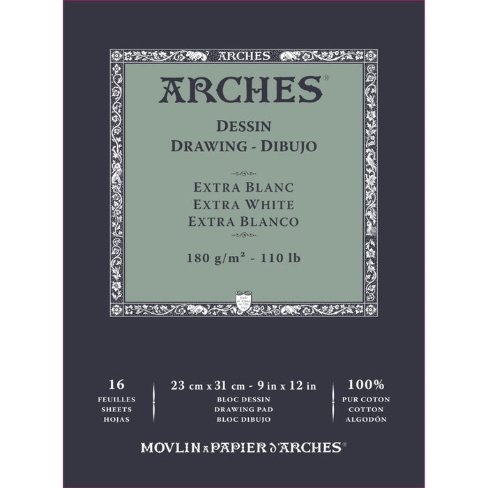 Arches Velin BFK Rives White Pad 180gsm 23x31cm