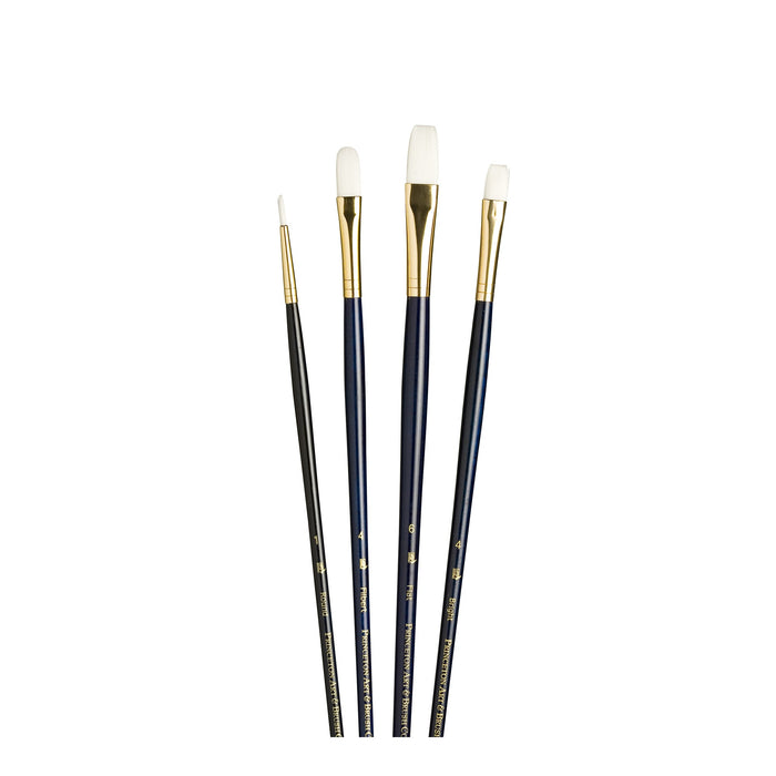 Princeton Real Value Synthetic White Taklon Long Handle 4Pc Set