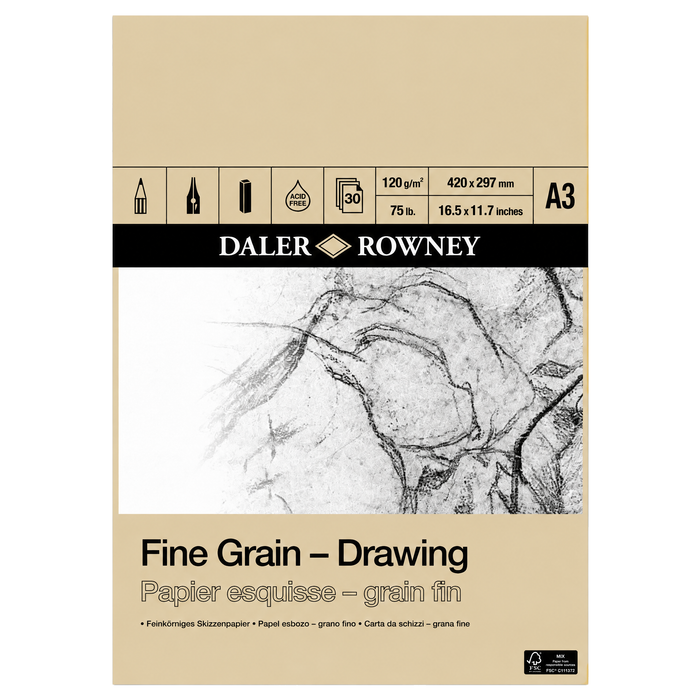 Daler Rowney Fine Grain Drawing Pads 120gsm 30 Sheets