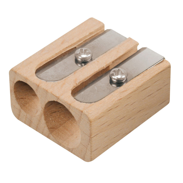 Lyra Sharpener, Beechwood, Twin Hole