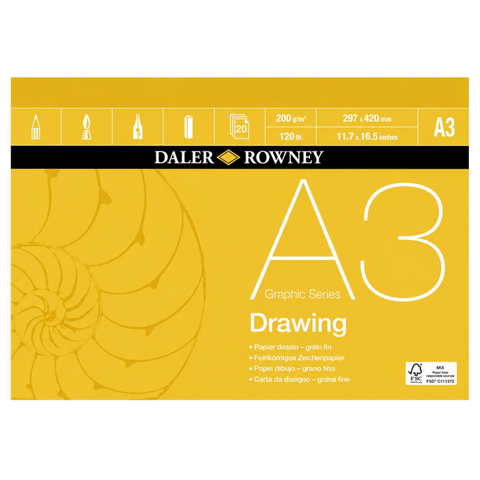 Daler Rowney Graphic Series Drawing Pads 200gsm 20 Sheets