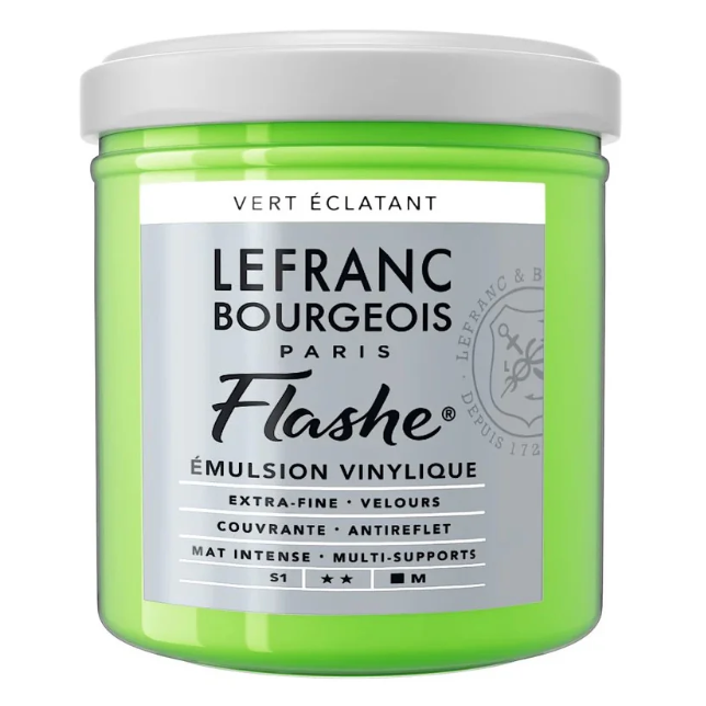LeFranc & Bourgeois Flashe Vinyl Acrylics 125ml Bright Green