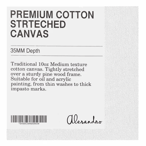 Alesandro Artist 10oz Stretched Cotton Canvases