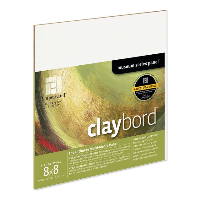 AMPERSAND AMPERSAND 8x8’' (203x203mm) Ampersand Clay Bords 3.1mm Depth