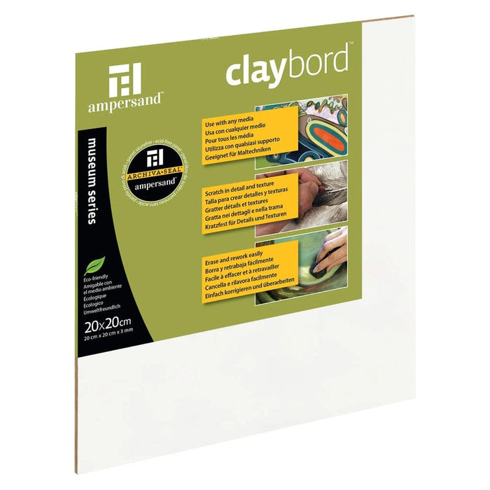 AMPERSAND CLAYBORDS 8x8’' (203x203mm) Ampersand  Claybord™ 3.1mm