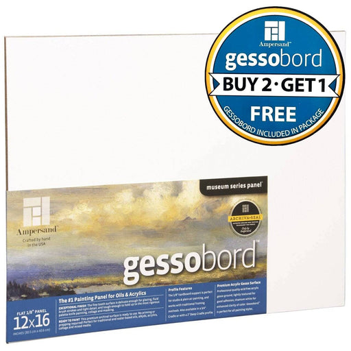 AMPERSAND AMPERSAND 3.1mm / 5x7'' (127x178mm) Ampersand Gesso Boards BUY 2 GET 1 FREE OFFER