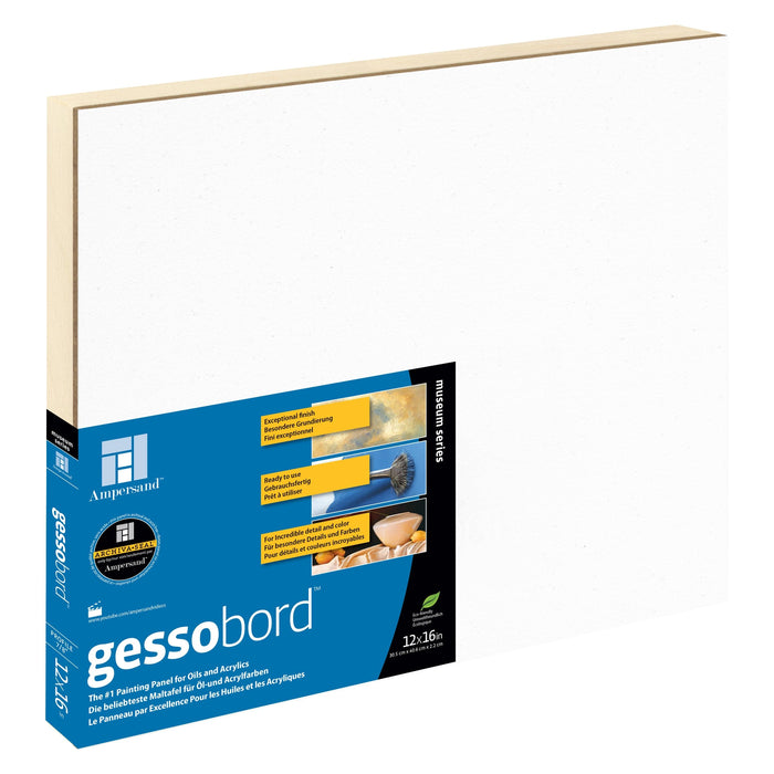 AMPERSAND GESSOBORD 22mm / 12x16’' (305x406mm) Ampersand Gesso Panels (22mm + 38mm)