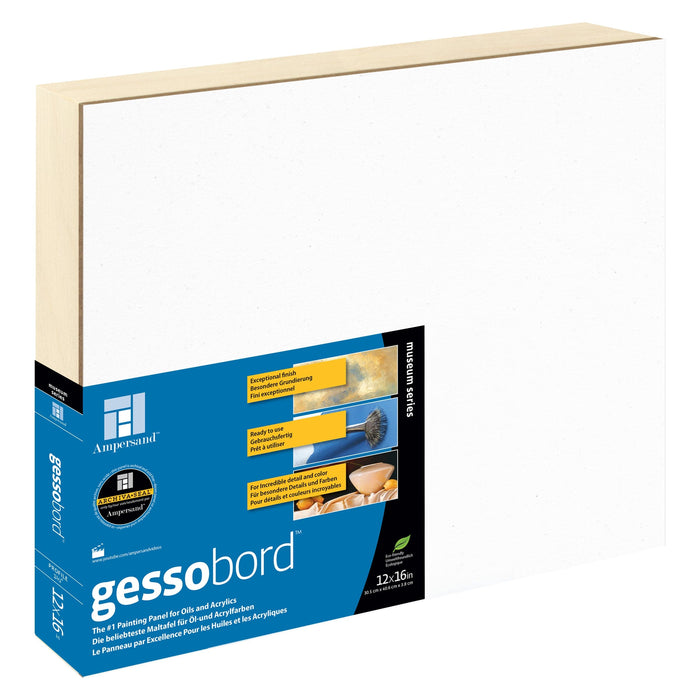 AMPERSAND GESSOBORD 38mm / 12x16’' (305x406mm) Ampersand Gesso Panels (22mm + 38mm)