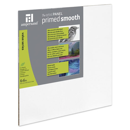 AMPERSAND PRIMEDBORDS 6x 6" (15.24cm x 15.24cm) - Ampersand Smooth Primed Bords 3.1mm