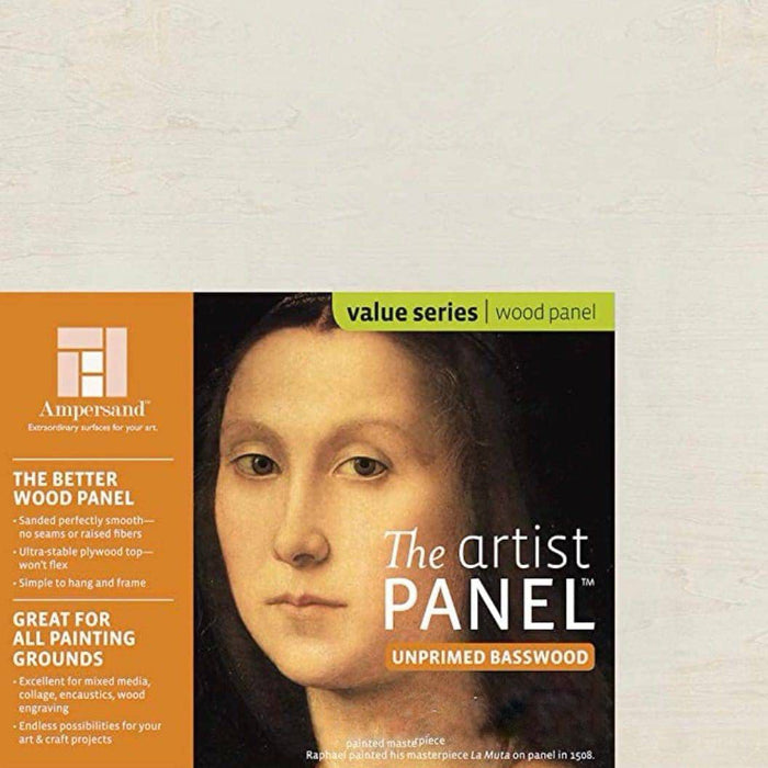 AMPERSAND AMPERSAND 9x12'' (228x305mm ) 22mm Ampersand Unprimed Basswood Panels CLEARANCE