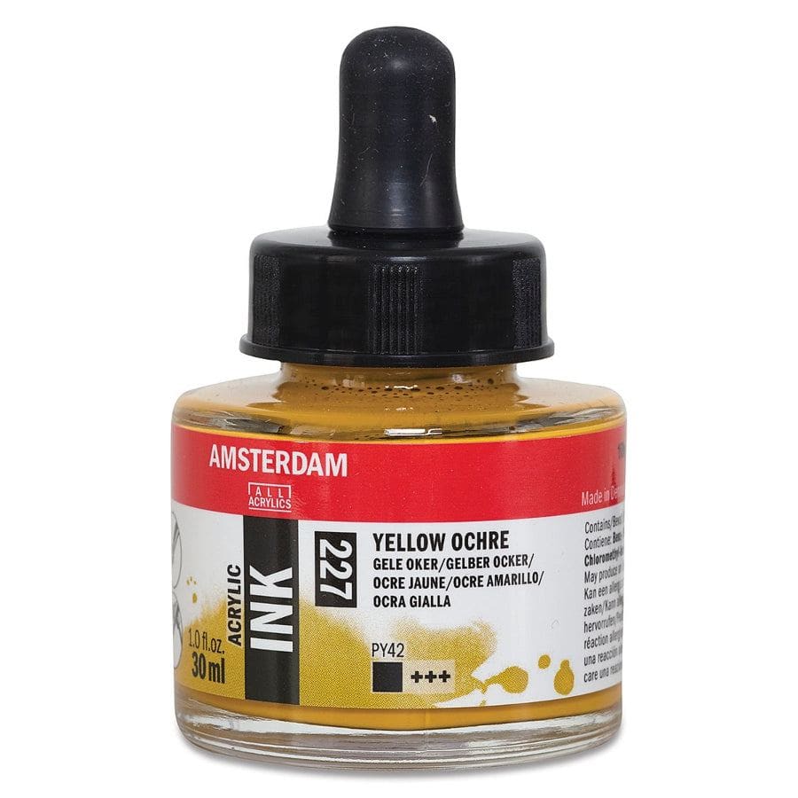 Amsterdam 30ml Ink 227 Yellow Ochre Ink — The Sydney Art Store