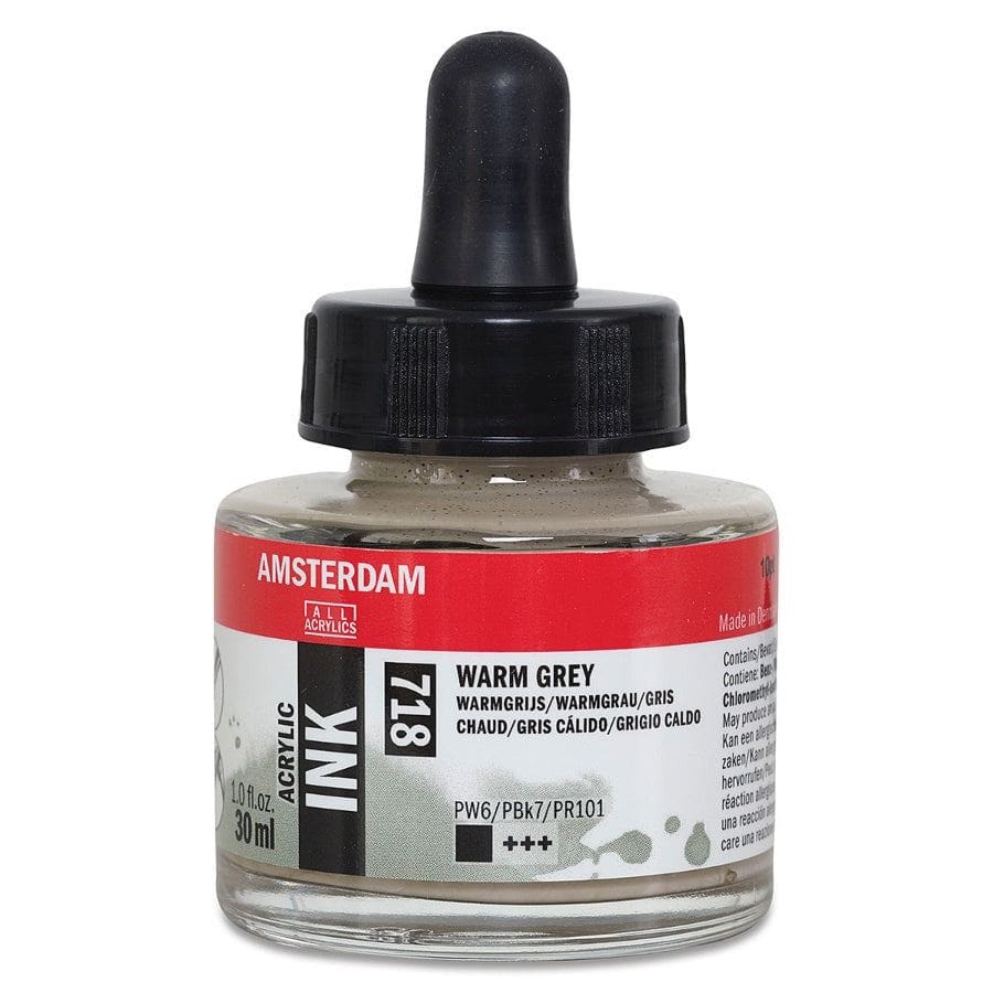 Amsterdam 30ml Ink 718 Warm Grey Ink — The Sydney Art Store