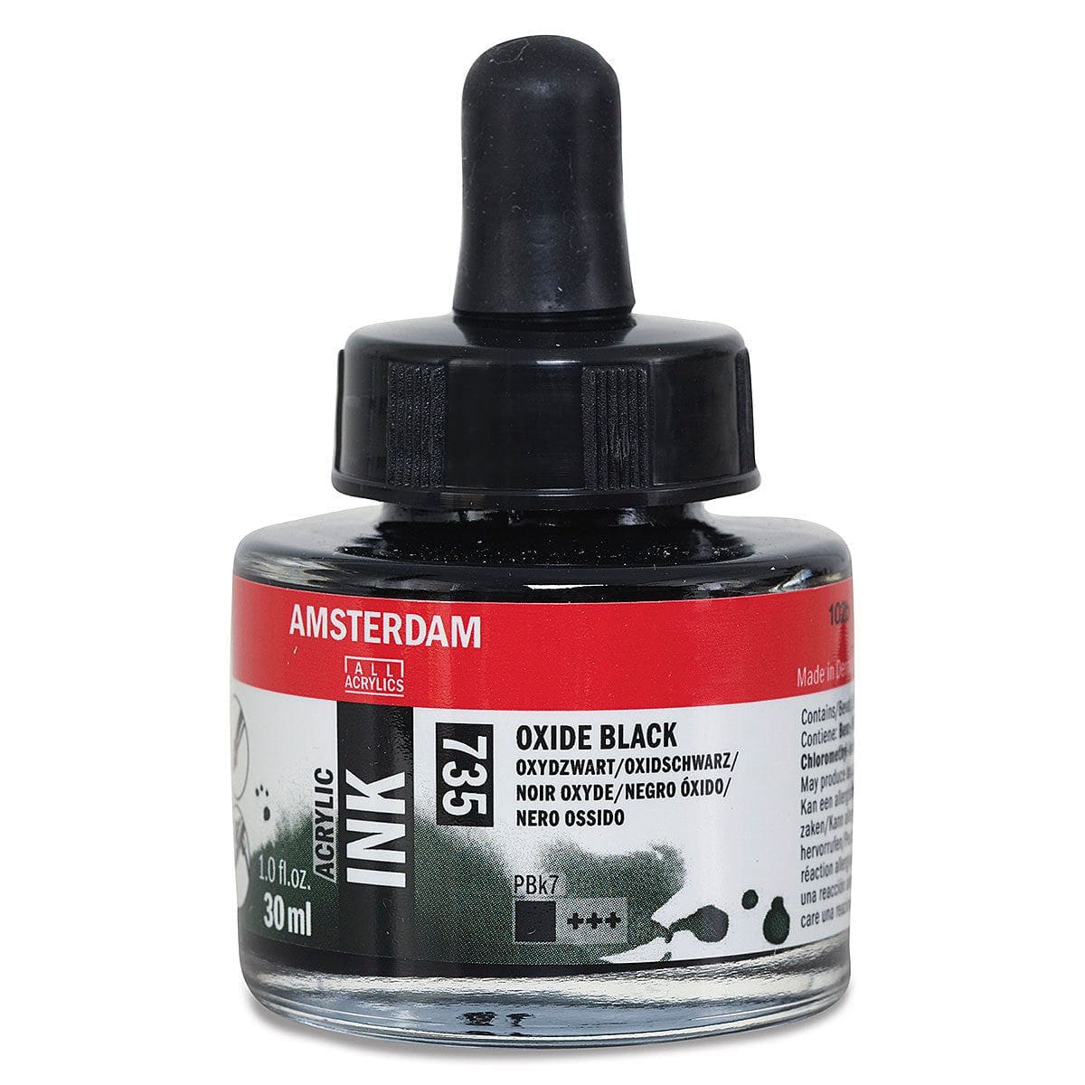Amsterdam 30ml Ink 735 Oxide Black Ink — The Sydney Art Store