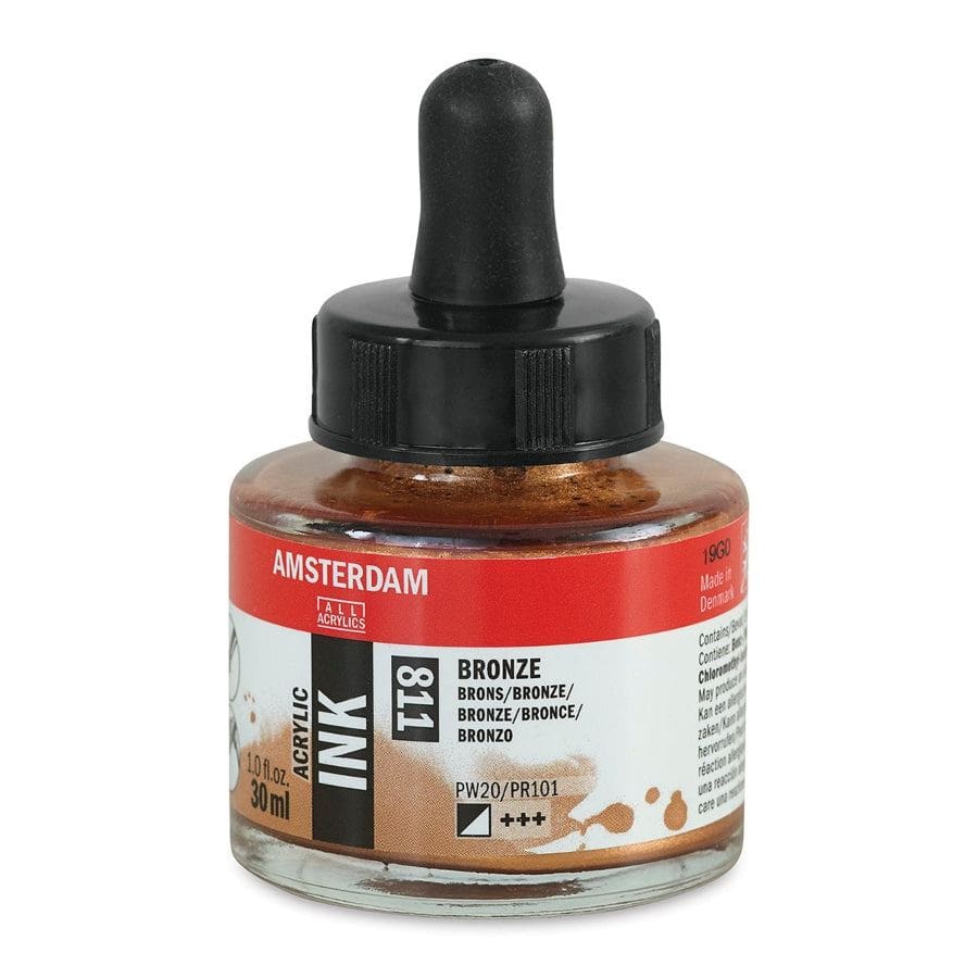 Amsterdam 30ml Ink 811 Bronze Ink — The Sydney Art Store