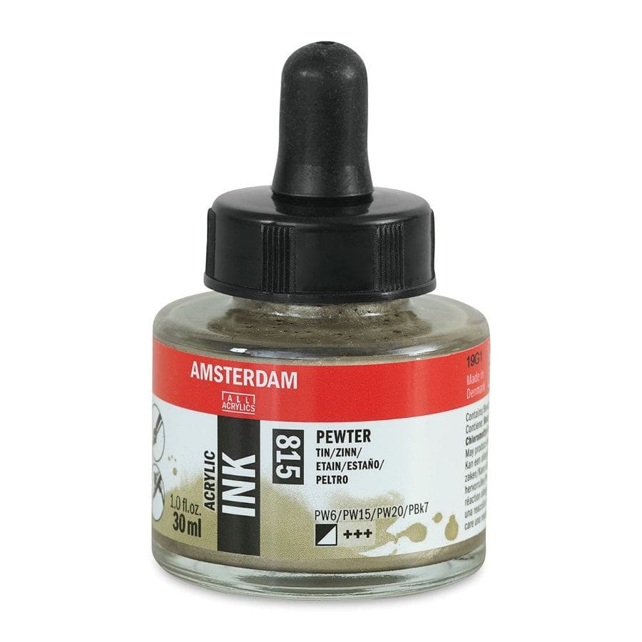 Amsterdam 30ml Ink 815 Pewter Ink — The Sydney Art Store