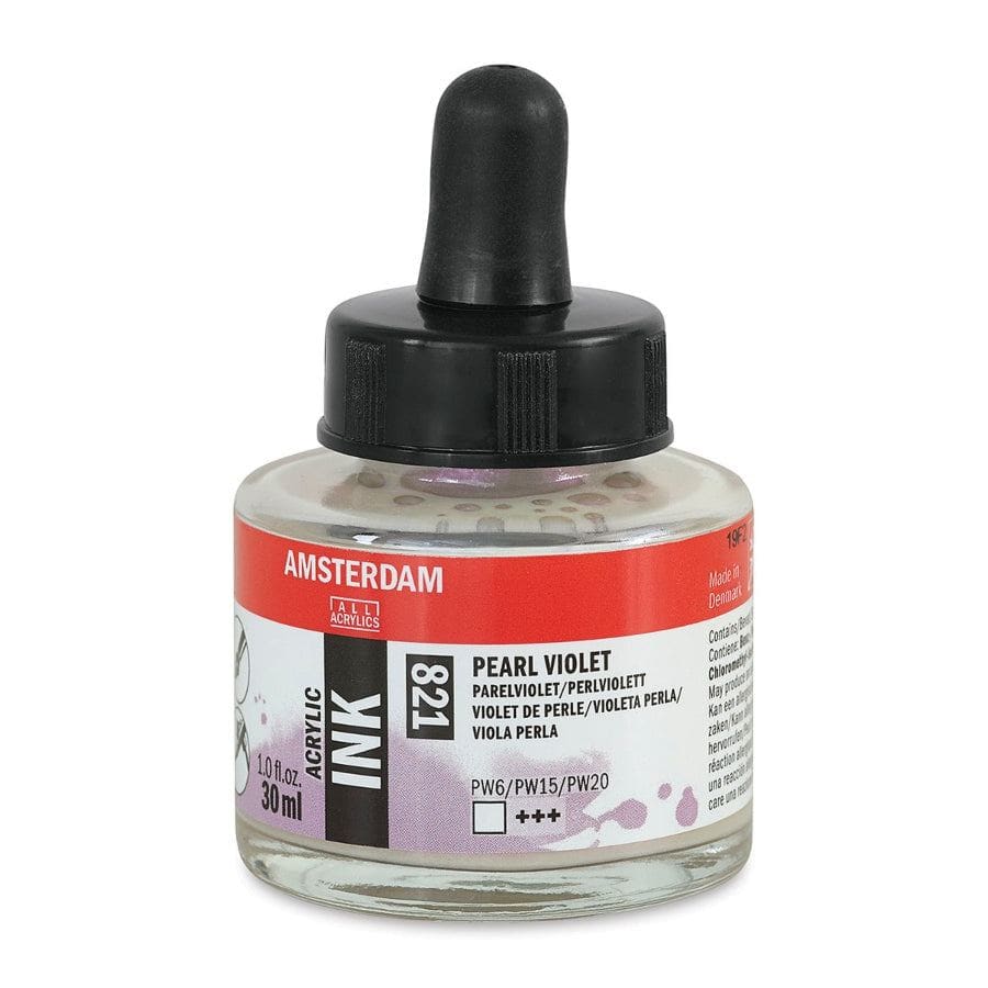 Amsterdam 30ml Ink 821 Pearl Violet Ink — The Sydney Art Store