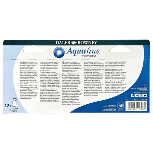 FILA NEW FILA NEW Aquafine Introduction Set 12X8ml Aquafine Watercolour 15ml Introduction Tube Set