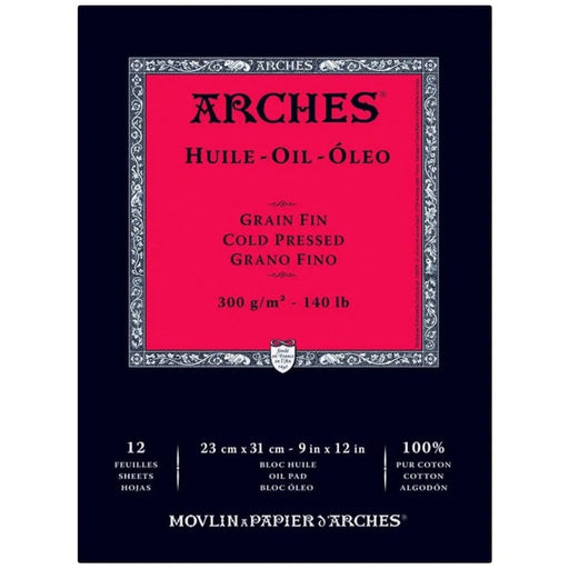 ARCHES PADS ARCHES 230x310mm (Cold Press) 12 Sheets Arches Oil Paper Pads