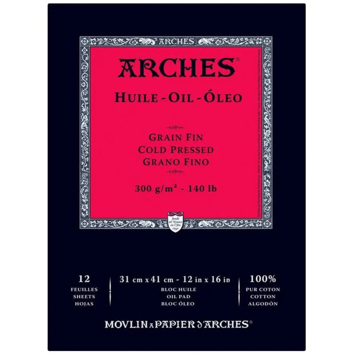 ARCHES PADS ARCHES 310x410mm (Cold Press) 12 Sheets Arches Oil Paper Pads