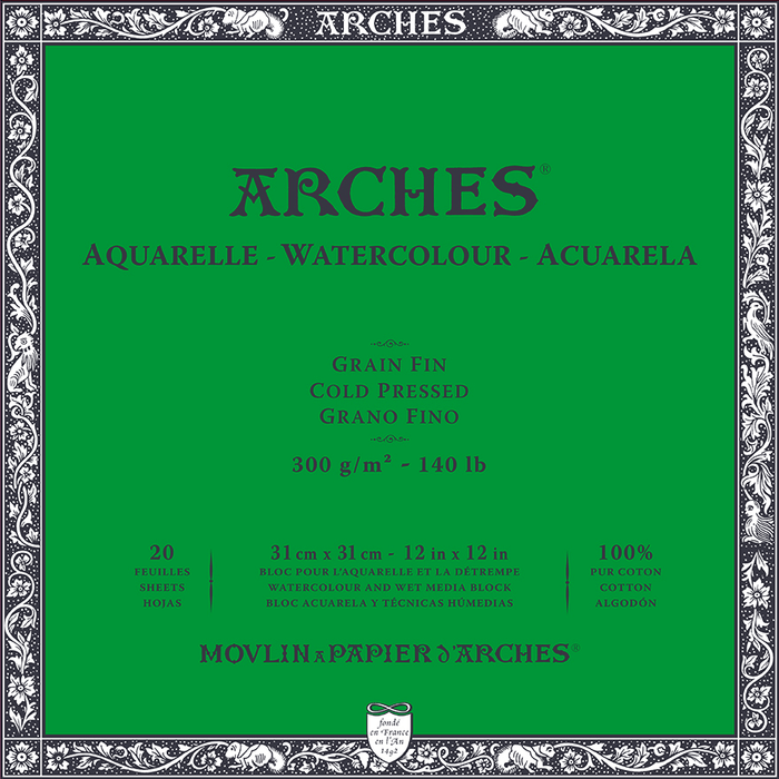 ARCHES BLOCKS ARCHES Coldpress / 31x31cm Arches Watercolour Blocks 300gsm