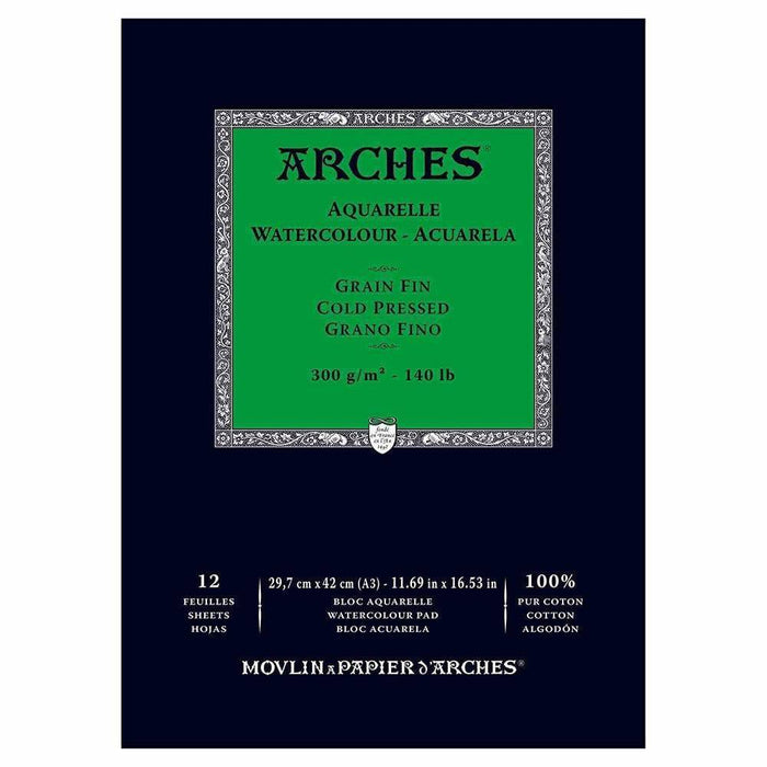 ARCHES PADS ARCHES A3 (297x420mm) 300gsm - Medium (CP) Arches Watercolour Pads