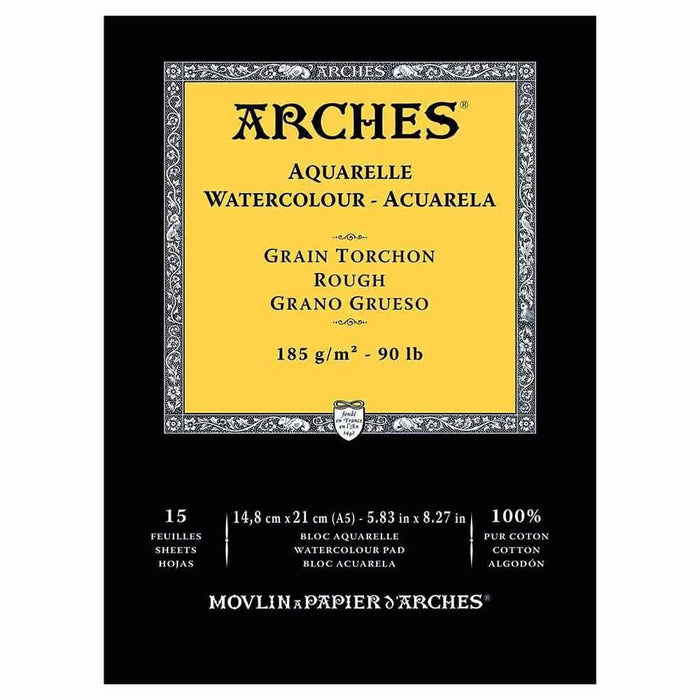 ARCHES PADS ARCHES A5 (148x210mm) 185gsm - Rough (RGH) Arches Watercolour Pads