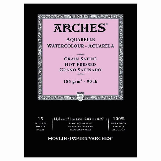 ARCHES PADS ARCHES A5 (148x210mm) 185gsm - Smooth (HP) Arches Watercolour Pads