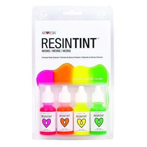 Vibrant Neon Ink Colours Set for Art Resin | Set of 4 0.5 fl oz Bottles ...
