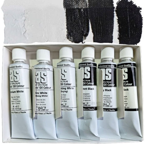 Art Spectrum® Artists’ Oil Set 6x Black & Whites