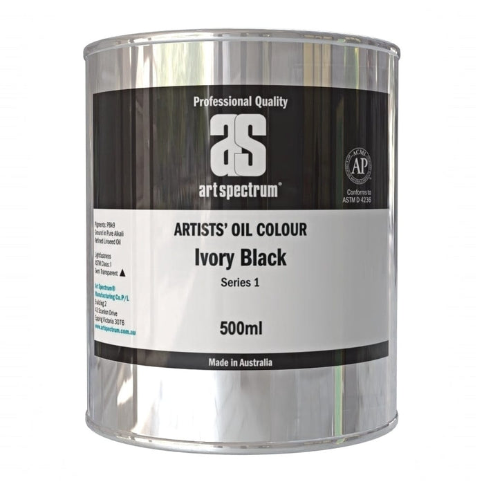 ART SPECTRUM OILS ART SPECTRUM 500ml Art Spectrum Ivory Black