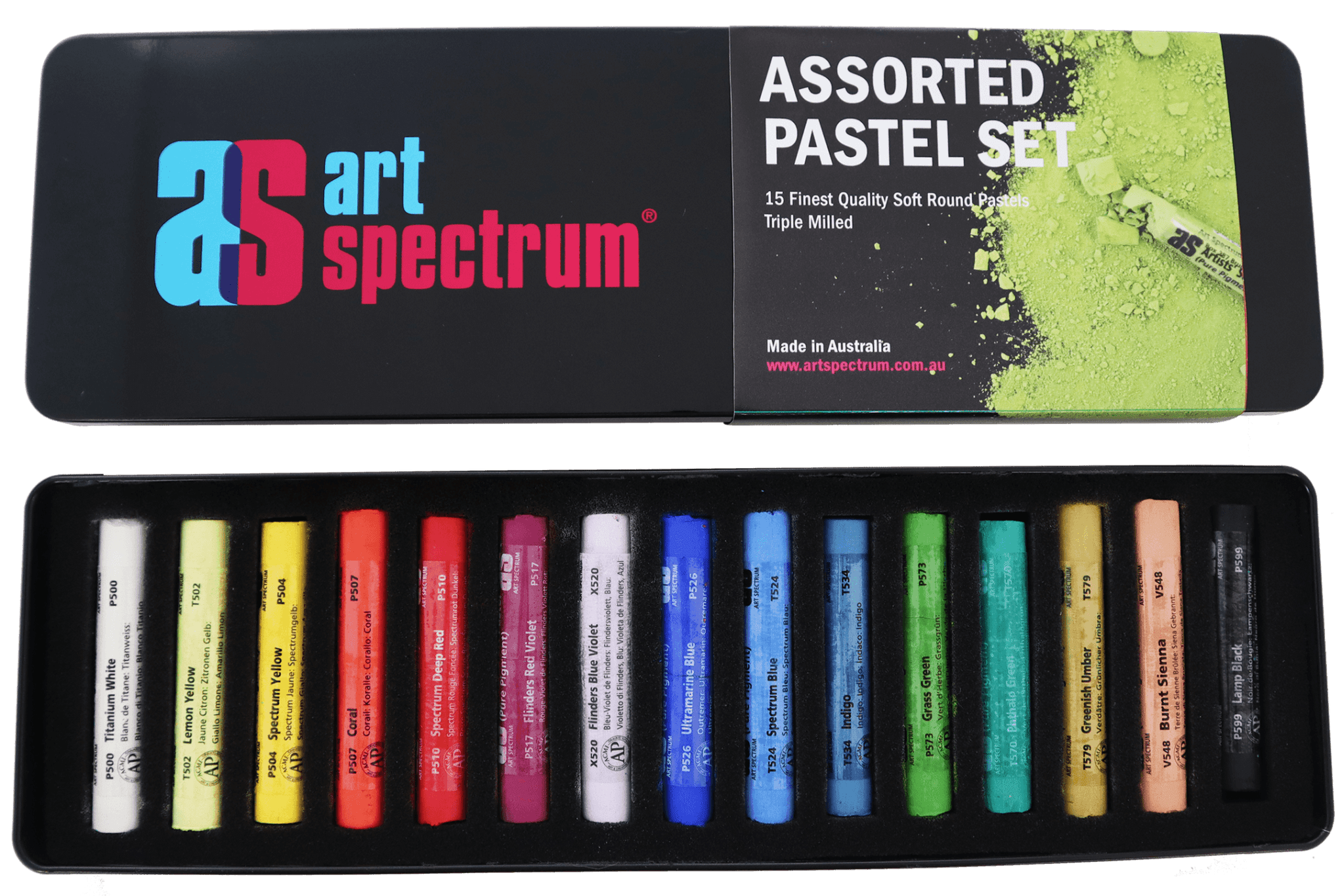 Art Spectrum Soft Pastels Set of 15 Assorted Colours — The Sydney Art Store